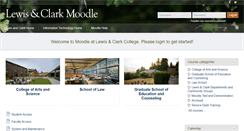 Desktop Screenshot of moodle.lclark.edu