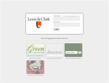 Tablet Screenshot of login.lclark.edu
