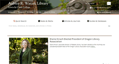 Desktop Screenshot of library.lclark.edu
