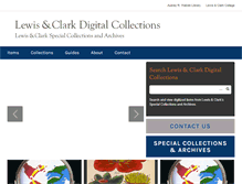 Tablet Screenshot of digitalcollections.lclark.edu